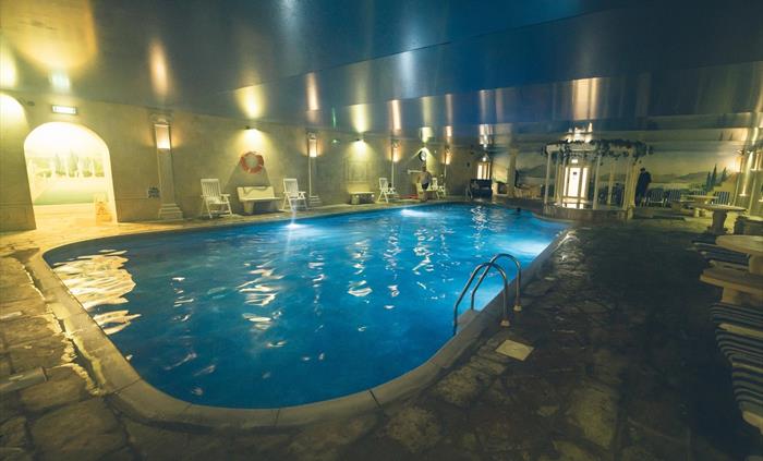 The pool at Cwrt Bleddyn Hotel & Spa, Monmouthshire, Wales